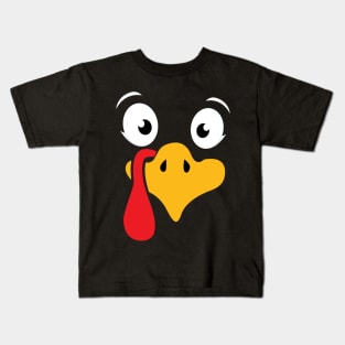 Thanksgiving Turkey Face Kids T-Shirt